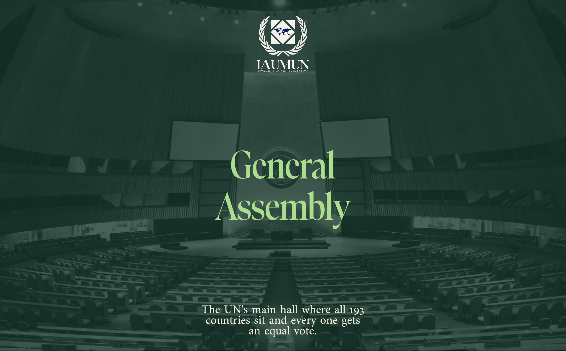 General Assembly committee card - IAUMUN
